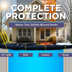 Heavy-Duty Round Pool Cover with Ratchet System – 210D Oxford Waterproof & UV-Resistant