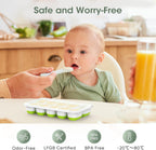 Premium Stackable Silicone Ice Cube Tray Set with Freezer Storage Box - 4 Pack