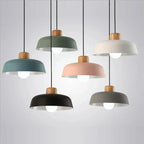 Skandelya Scandinavian Suspension Light in Wood and Metal - Modern Design