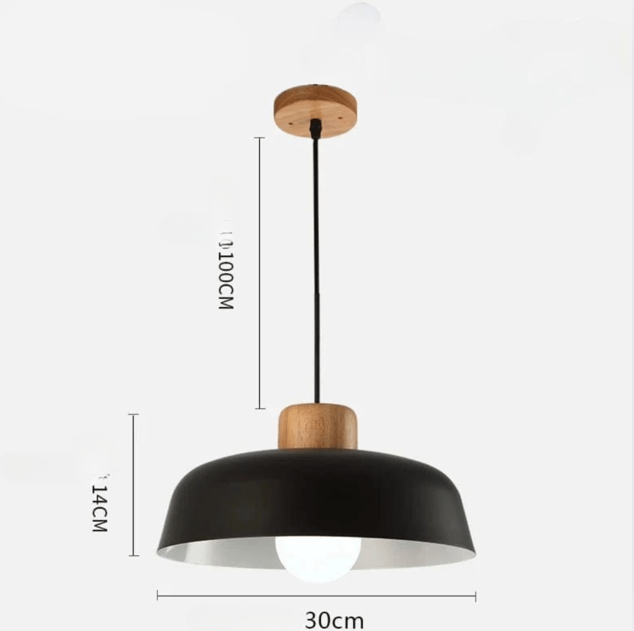 Skandelya Suspension Scandinave Bois et Métal Design Moderne