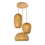 Rotalya Triple Suspension Natural Rattan Bohemian Scandinavian