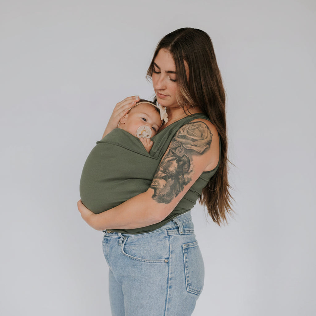 Hands-Free Baby Carrier Shirt with Built-in Pouch and Stretchy Cotton