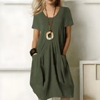 WillowEase Women's Casual Pocket Dress with Relaxed Everyday Fit