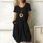 WillowEase Women's Casual Pocket Dress with Relaxed Everyday Fit