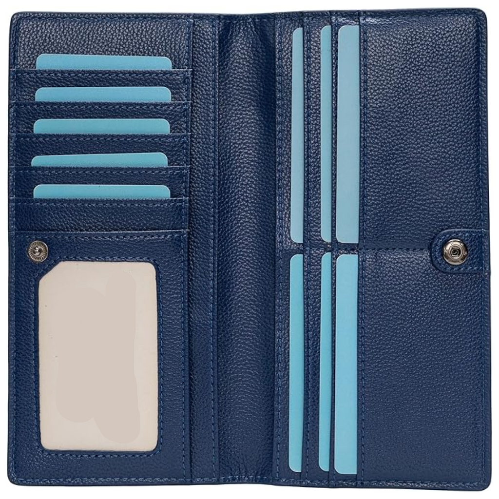 Slim RFID-Blocking Leather Bifold Card Wallet – Premium Protection & Style