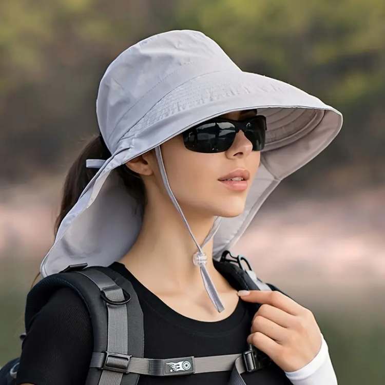 SunHaven Wide Brim Sun Hat with Adjustable Strap for Outdoor Activities