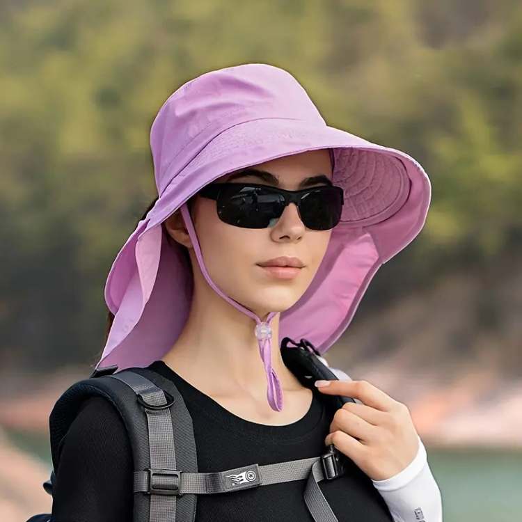 SunHaven Wide Brim Sun Hat with Adjustable Strap for Outdoor Activities