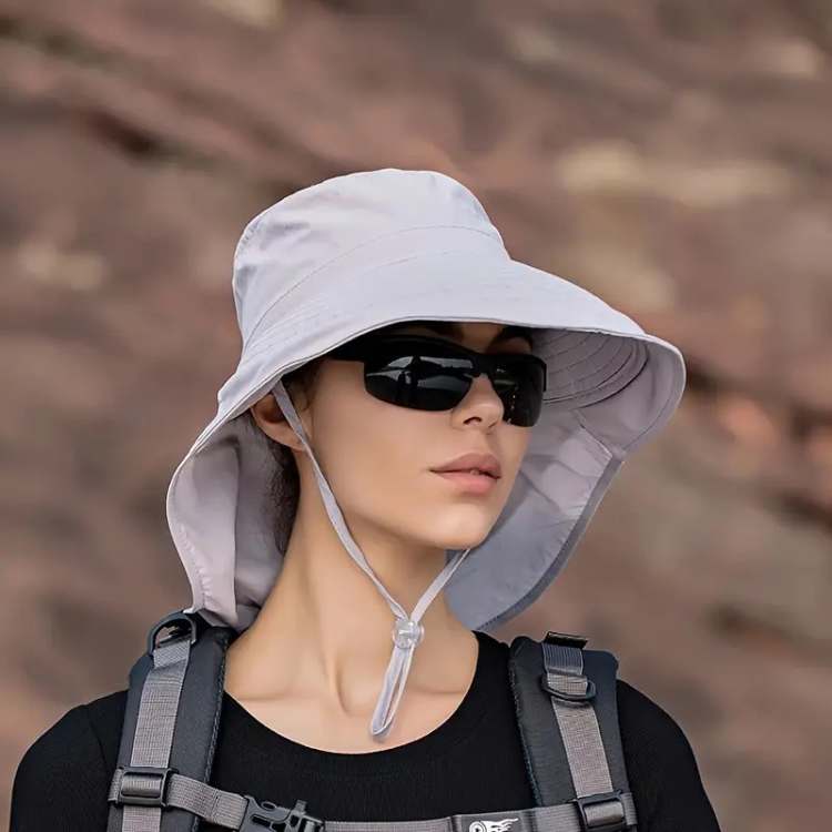 SunHaven Wide Brim Sun Hat with Adjustable Strap for Outdoor Activities