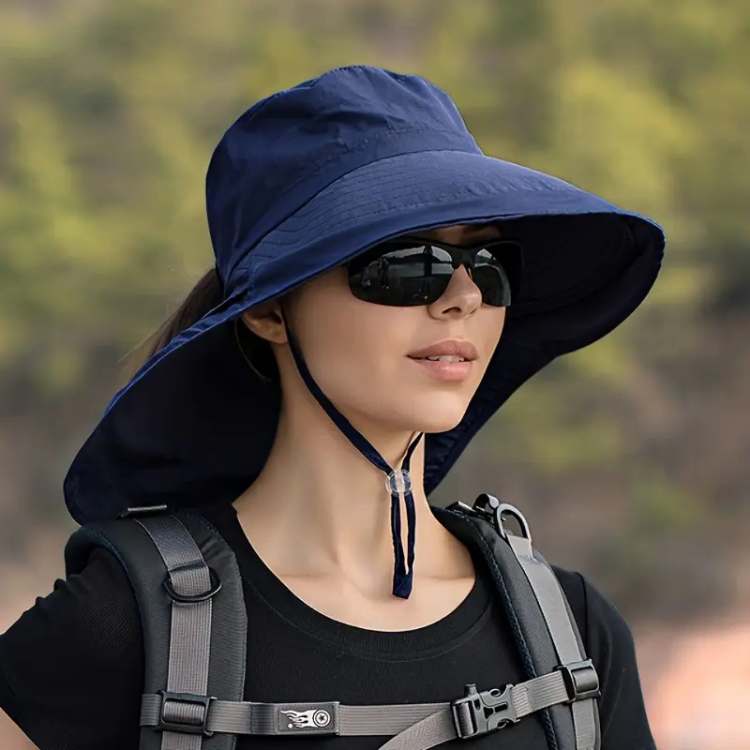 SunHaven Wide Brim Sun Hat with Adjustable Strap for Outdoor Activities