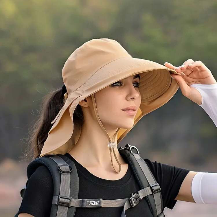 SunHaven Wide Brim Sun Hat with Adjustable Strap for Outdoor Activities