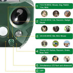 GardenGuard Solar Ultrasonic Pest Repeller with Motion Sensor