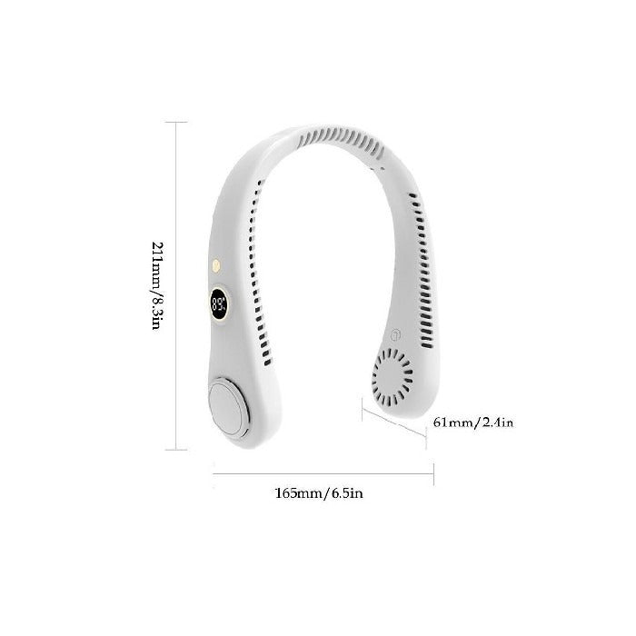 AeroLoop Bladeless Neck Fan 5 Speed Rechargeable Portable Cooling Fan