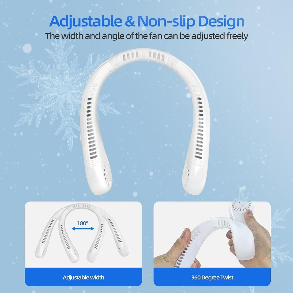 AeroLoop Bladeless Neck Fan 5 Speed Rechargeable Portable Cooling Fan
