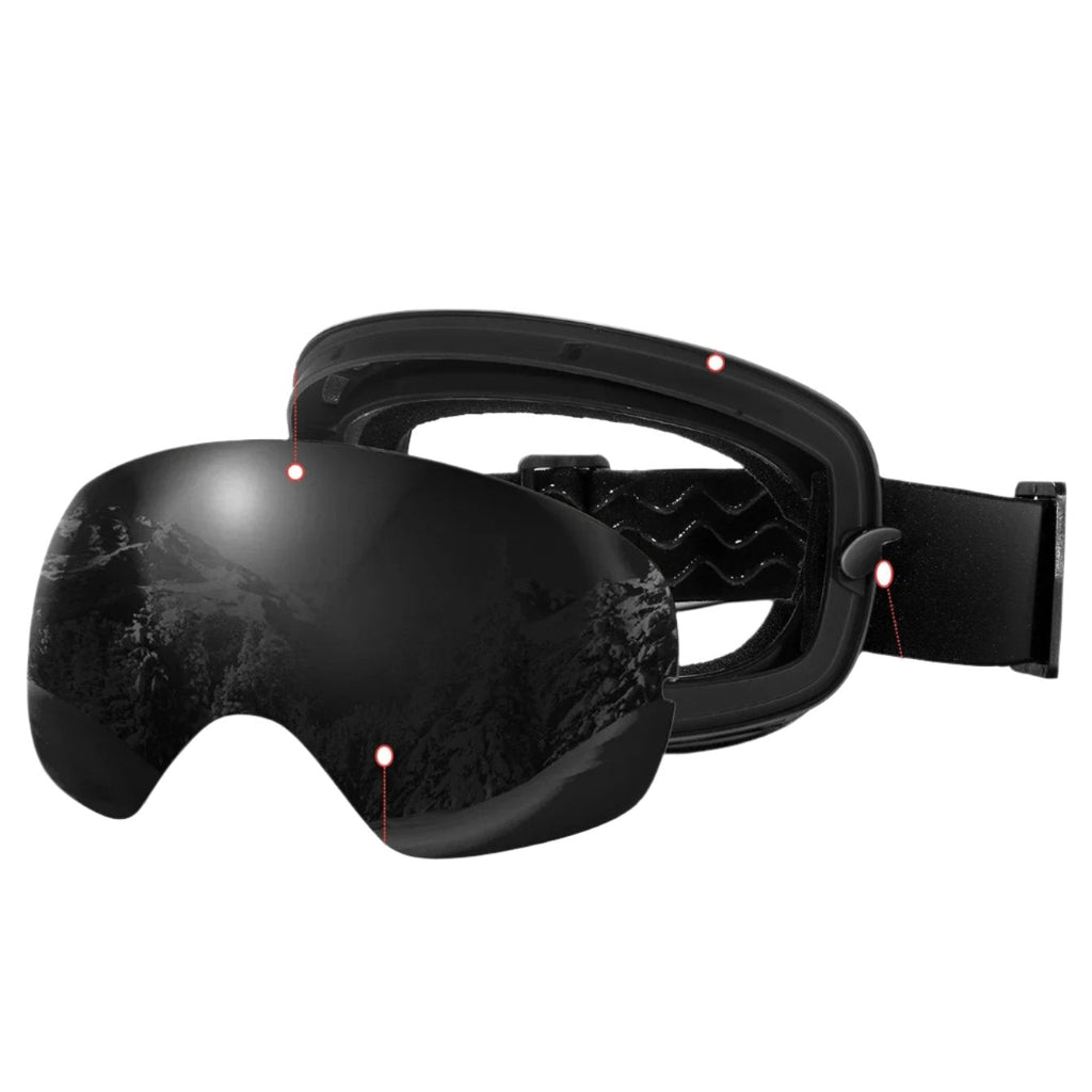 FrostPeak UV400 Anti-Fog Ski Goggles for Skiing and Snowboarding