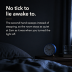 Silent Sweep Bedside Alarm Clock with Warm Night Light