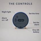 Silent Sweep Bedside Alarm Clock with Warm Night Light
