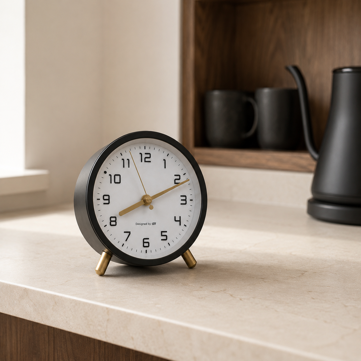 Silent Sweep Bedside Alarm Clock with Warm Night Light
