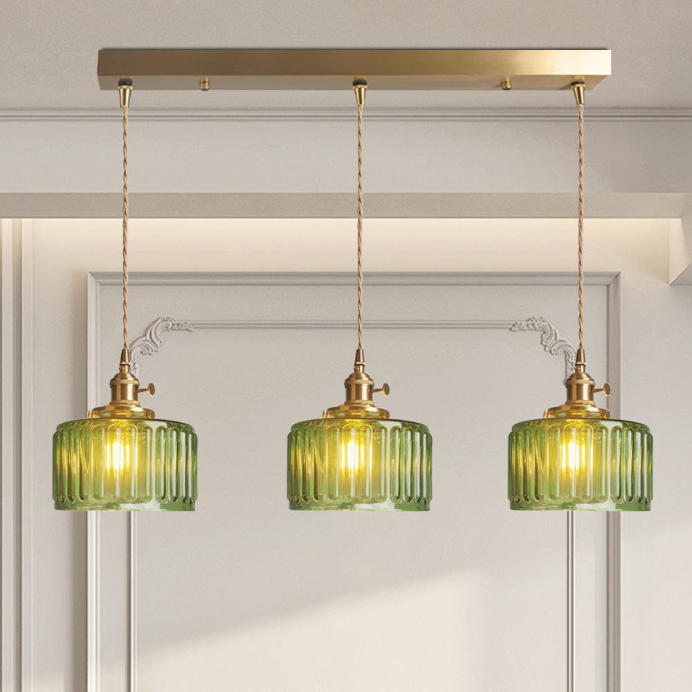 Lumicera Vintage Glass Cylindrical Pendant Light