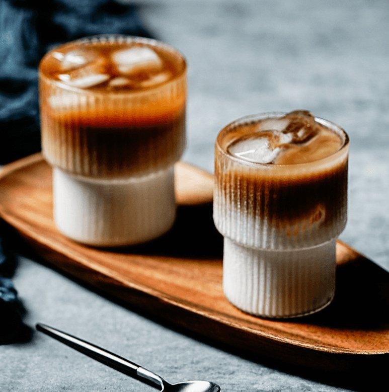 Elegance Glass Ribbed Glasses Set for Drinks