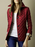 Elaris Women's Quilted Jacket Turn Down Collar Lightweight Coat