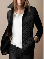 Elaris Women's Quilted Jacket Turn Down Collar Lightweight Coat