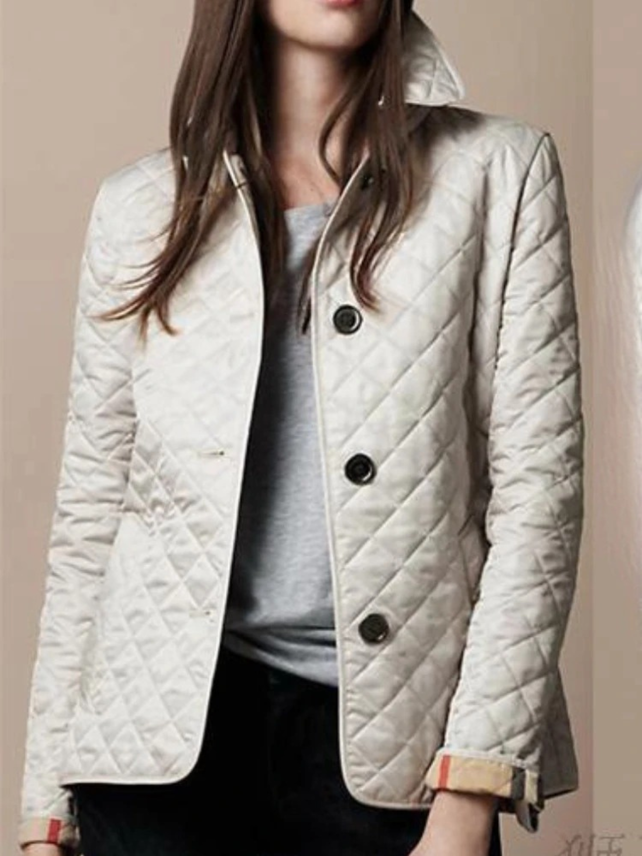 Elaris Women's Quilted Jacket Turn Down Collar Lightweight Coat