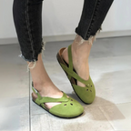 Eloria Comfort Slingback Sandals for Women Closed Toe Cross Strap