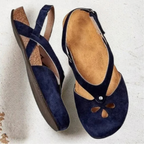 Eloria Comfort Slingback Sandals for Women Closed Toe Cross Strap