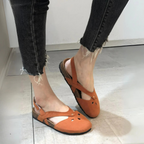 Eloria Comfort Slingback Sandals for Women Closed Toe Cross Strap