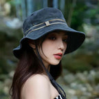 BreezeGuard Women's Wide Brim Outdoor Sun Hat with Chin Strap